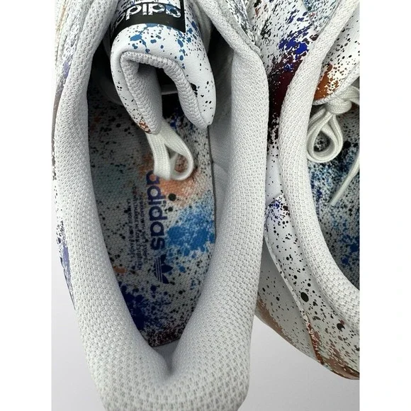 adidas gazelle silver green womens Adidas Rainbow Paint Splatter Superstars